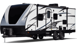 towable travel trailer with slideouts and awning