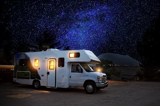 Rv with a stary sky